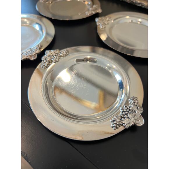 Silver Plate Coaster Set of 4‎ - Picture 4 of 6